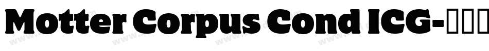 Motter Corpus Cond ICG字体转换
